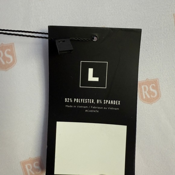 Waggle Golf Polo Shirt Mens‎ Large White Pink RS Shield Pattern Short Sleeve - Picture 5 of 7